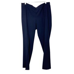 St John Nordstrom Wool Stretch Dress Pants Womens 14 Navy Blue Classic Preppy